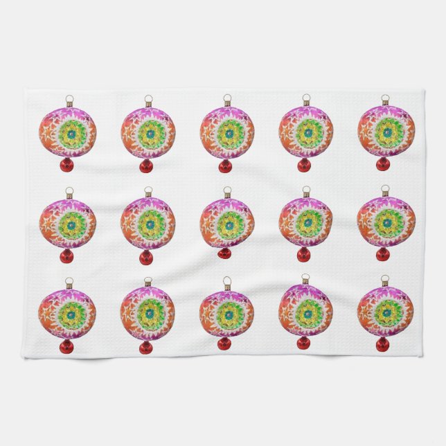 mehrfarbige Ornamente Küchentücher (Horizontal)
