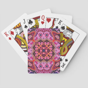 Mehrfarbige Paisley, Schal-Druckmuster Spielkarten