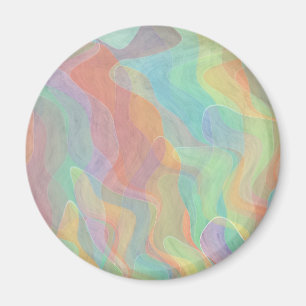 Mehrfarbige Pastell-Abstrakte Aquarell-Kunst Magnet