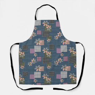 Mehrfarbige Patchwork-Retro-Muster im rustikalen S Schürze