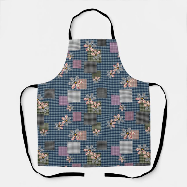 Mehrfarbige Patchwork-Retro-Muster im rustikalen S Schürze (Vorderseite)