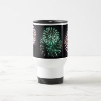 MEHRFARBIGE PATRIOTISCHE FEUERWERK-REISE-TASSE