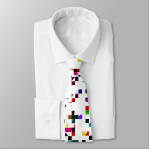Mehrfarbige Pixel Teenjunge Krawatte