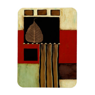 Mehrfarbige Platten-Malerei mit Brown-Blatt Magnet
