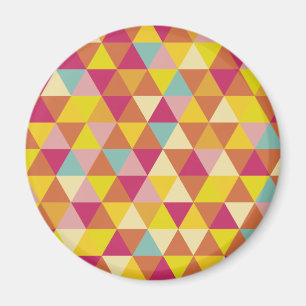 Mehrfarbige Polygon-Dreiecke in geometrischer Form Magnet