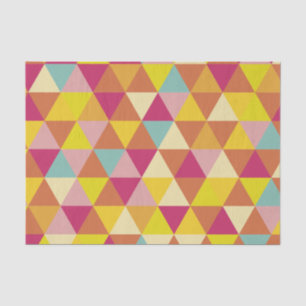 Mehrfarbige Polygon-Dreiecke in geometrischer Form Seidenpapier