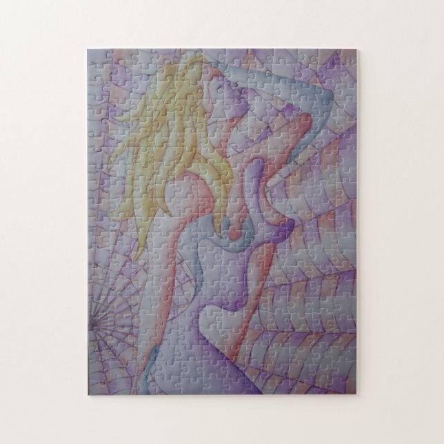 mehrfarbige rosa aufwerfendame der abstrakten (Vertikal)