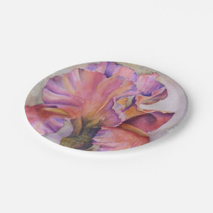 MEHRFARBIGE ROSA IRIS-PAPIERplatte Pappteller