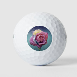 mehrfarbige Rose Golfball