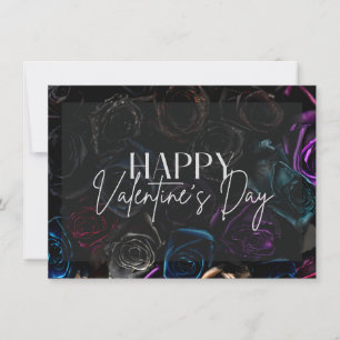 Mehrfarbige Rose - Happy Valentine Day Card Einladung