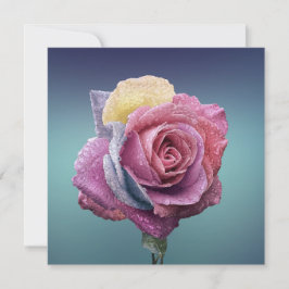 mehrfarbige Rose Karte