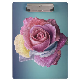 mehrfarbige Rose Klemmbrett
