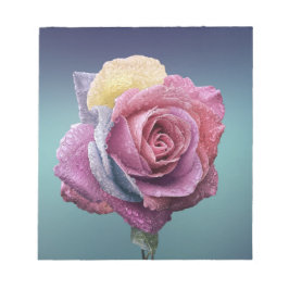 mehrfarbige Rose Notizblock