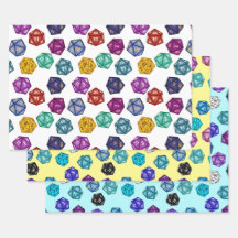 Mehrfarbige RPG D20-Würfel