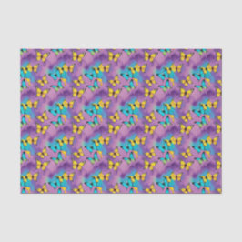mehrfarbige Schmetterlinge Seidenpapier