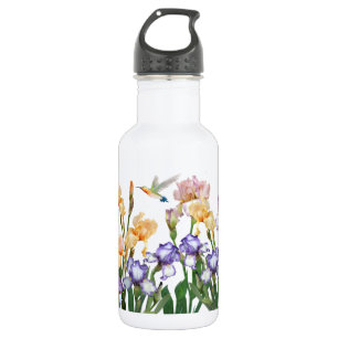 Mehrfarbige Schwertlilien / Blumengarten Edelstahlflasche