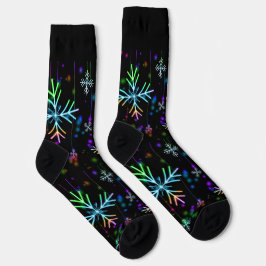 Mehrfarbige Snowflakes Premium Crew Sock Socken