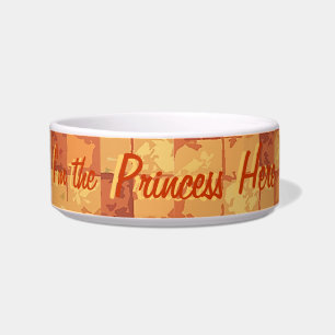 Mehrfarbige Tile Princess Cat Bowl Napf