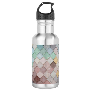 mehrfarbige Tiles Edelstahlflasche