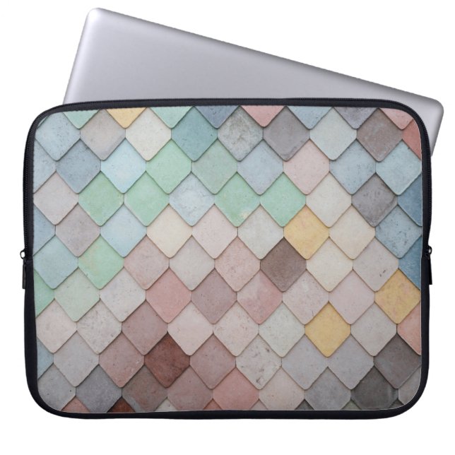 mehrfarbige Tiles Laptopschutzhülle (Vorderseite)