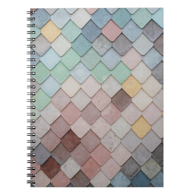 mehrfarbige Tiles Notizblock (Vorderseite)