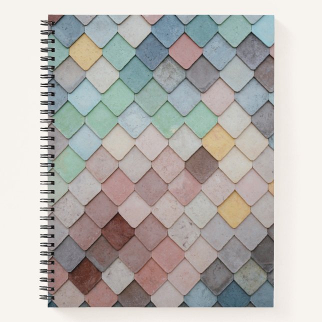 mehrfarbige Tiles Notizbuch (Vorderseite)