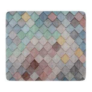 mehrfarbige Tiles Schneidebrett