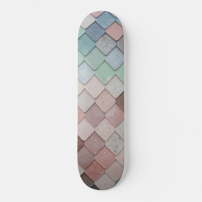 mehrfarbige Tiles Skateboard (Vorderseite)