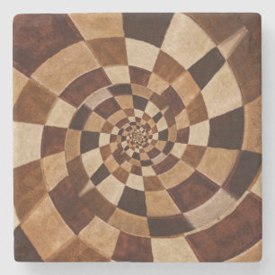 Mehrfarbige Tone-Spiralen Steinuntersetzer