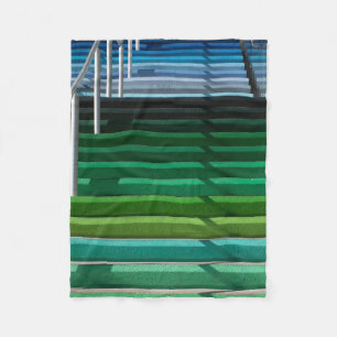 mehrfarbige Treppen Fleecedecke