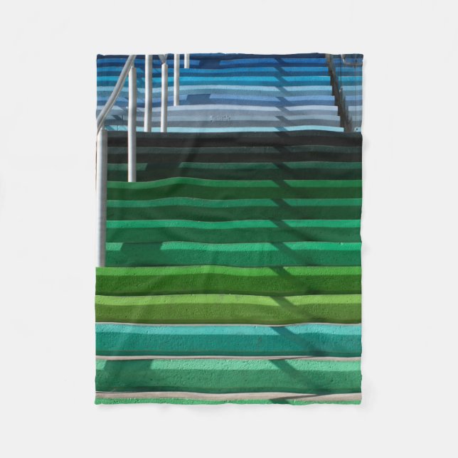 mehrfarbige Treppen Fleecedecke (Vorderseite)