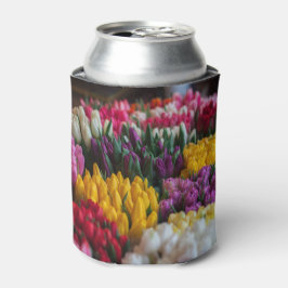 mehrfarbige Tulips Dosenkühler