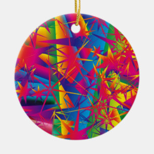 MEHRFARBIGE URLAUBSORNAMENTE - RAINBOW X MAS KERAMIK ORNAMENT