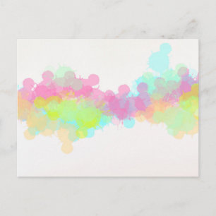 Mehrfarbige Wasserfarben-Abstraktdesign mit Regenb Postkarte