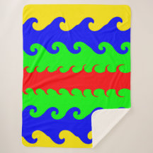 Mehrfarbige Waves Sherpa Blanket