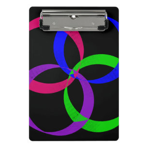 Mehrfarbige Wechsel-Geometrie-Mini-Clipboarde Mini Klemmbrett
