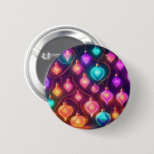 Mehrfarbige Weihnachtsbeleuchtung Button