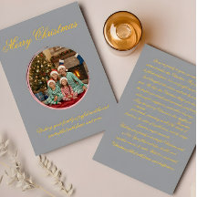 Mehrfarbige Weihnachtsgrußkarte mit Familienbotsch