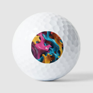 Mehrfarbiger abstrakter Golfball