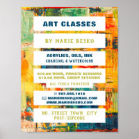 Mehrfarbiger Abstrakter Paint Art Teacher, Art Cla