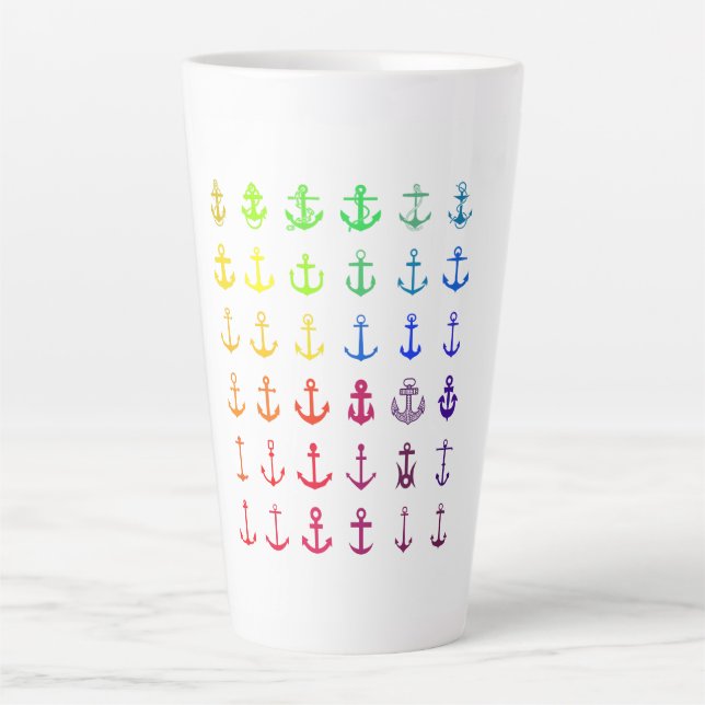 Mehrfarbiger Anker Milchtasse (Vorderseite)