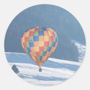 mehrfarbiger Ballon, Schweiz Runder Aufkleber
