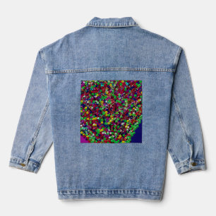 Mehrfarbiger Baum zwischen Welten Jeansjacke