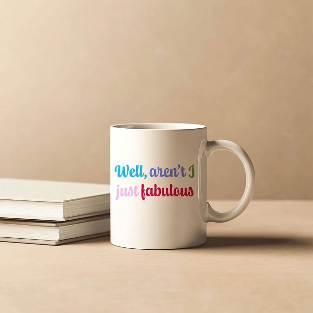 Mehrfarbiger Cooler Schriftart und Sassy-Sprichwor Kaffeetasse (Von Creator hochgeladen)