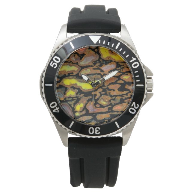 Mehrfarbiger Dinosaurier Bone Armbanduhr (Vorderseite)