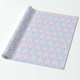 Mehrfarbiger Elefant-Babyparty-Kindergeburtstag Geschenkpapier
