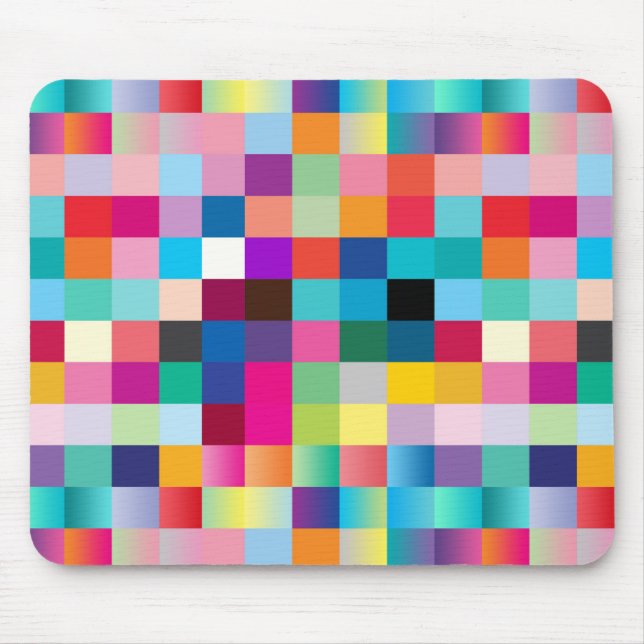 "Mehrfarbiger Entwurf" Mousepad (Vorne)