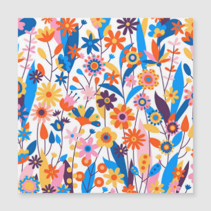 Mehrfarbiger Exotic Floral Background-32939 Magnetkarte