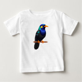 Mehrfarbiger exotischer Vogel Baby T-shirt