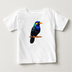 Mehrfarbiger exotischer Vogel Baby T-shirt